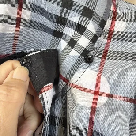 Vintage Y2K UBU Black White Polka Dot Reversible Raincoat #1297 Size 3X - Picture 11 of 14